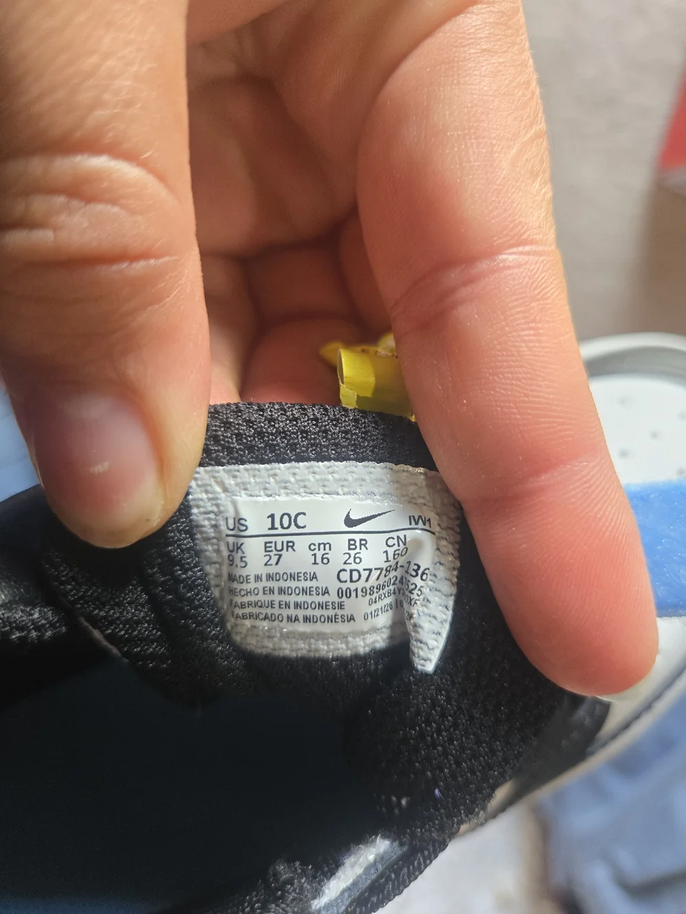 Nike Kids' High-Top Sneakers in White, Black & Blue